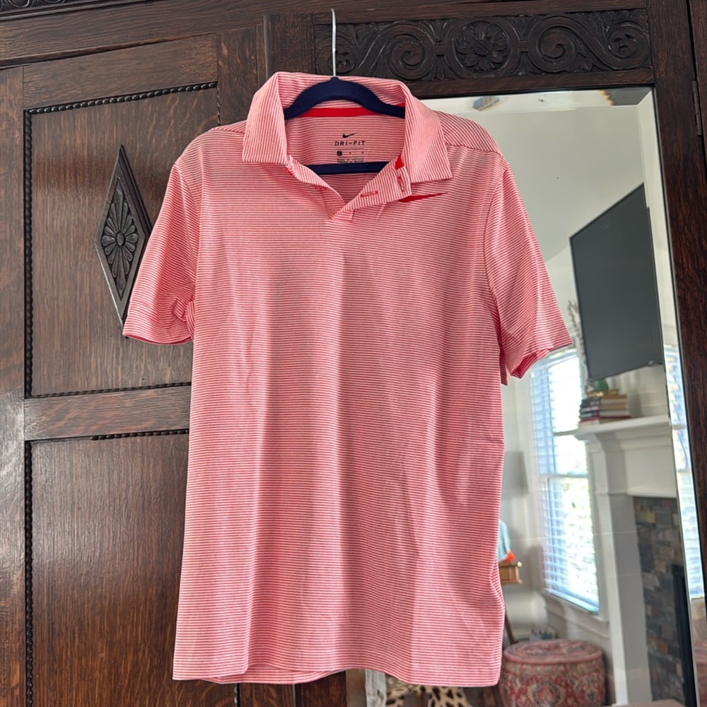 EUC Nike Dri-Fit Striped Golf Shirt
